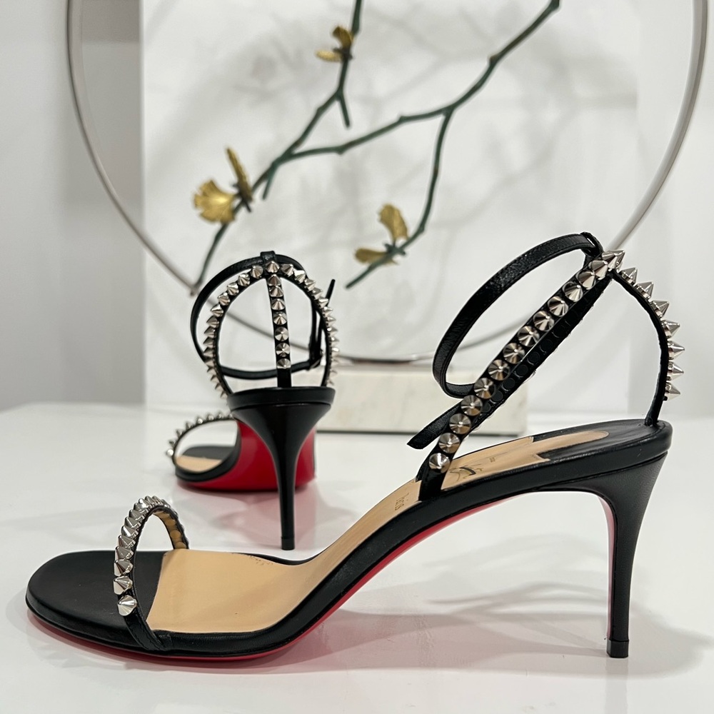 Christian Louboutin Studded So Me 70mm Heeled Sandals - Picture 6 of 11